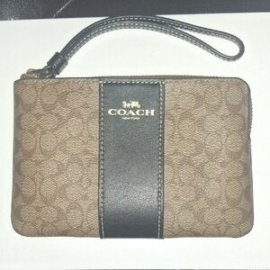 Coach Brown Wristlet